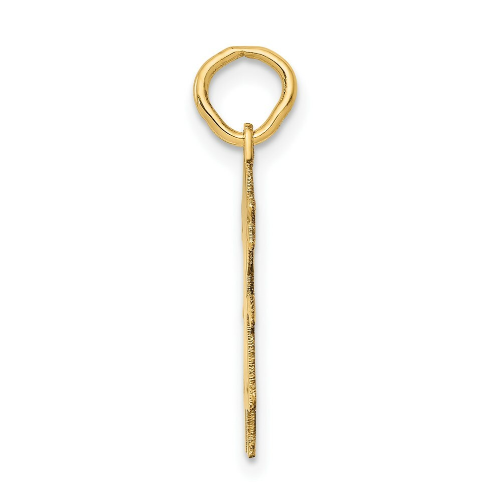 14K Yellow Gold Girl Engravable Charm 9mm width