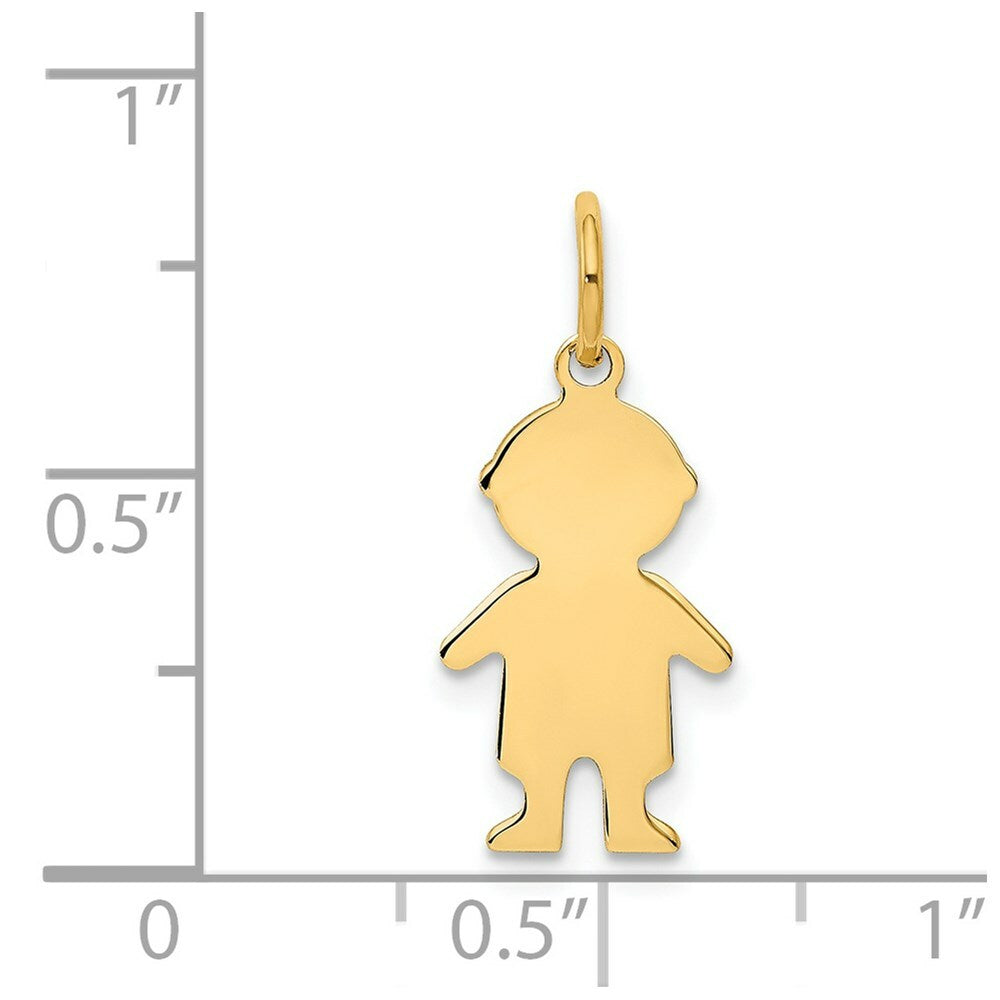 14K Yellow Gold Boy Charm 22mm length