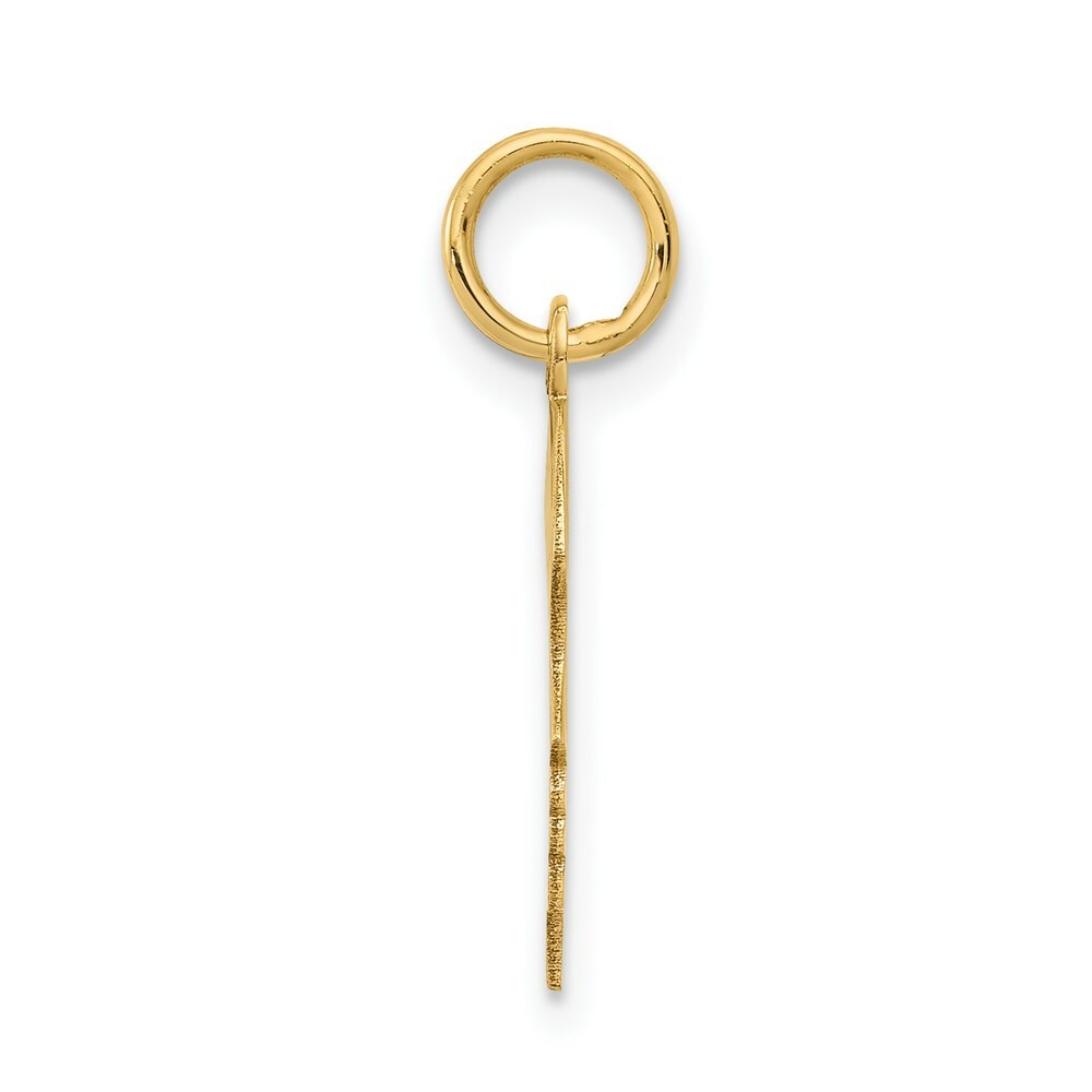 14K Yellow Gold Girl Head Engravable Charm 13mm width