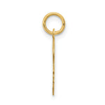 Load image into Gallery viewer, 14K Yellow Gold Girl Head Engravable Charm 13mm width
