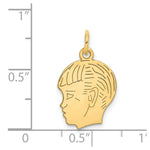 Load image into Gallery viewer, 14K Yellow Gold Boy Head Charm 22mm length
