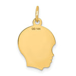 Load image into Gallery viewer, 14K Yellow Gold Boy Head Charm 22mm length
