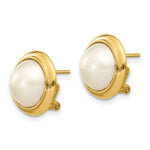 Load image into Gallery viewer, 14K Yellow Gold 10-11mm Cultured Mabe Pearl Earrings
