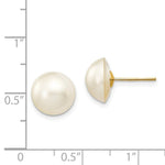 Load image into Gallery viewer, 14K Yellow Gold 10-10.5mm Cultured Mabe Pearl Earrings
