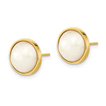 Load image into Gallery viewer, 14K Yellow Gold 9-10mm Cultured Mabe Pearl Earrings
