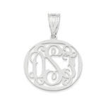 Load image into Gallery viewer, Sterling Silver Interlocking Script Letter Circle Monogram Custom Personalized Pendant 1/2" Size
