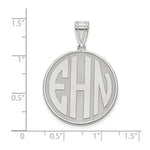 Load image into Gallery viewer, Sterling Silver Block Letter Circle Monogram Pendant-
