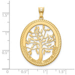 Load image into Gallery viewer, 14K Yellow Gold Family Tree Personalized Name Oval Custom Made Pendant
