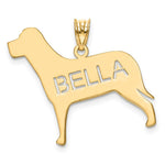 Load image into Gallery viewer, Gold Plated/SS Laser Polished Dog Name Pendant-

