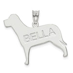 Load image into Gallery viewer, Sterling Silver Laser Polished Dog Name Pendant-
