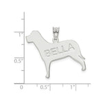 Load image into Gallery viewer, Sterling Silver Laser Polished Dog Name Pendant-
