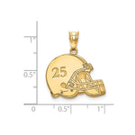 Load image into Gallery viewer, 14k Laser Football Helmet Number And Name Pendant-
