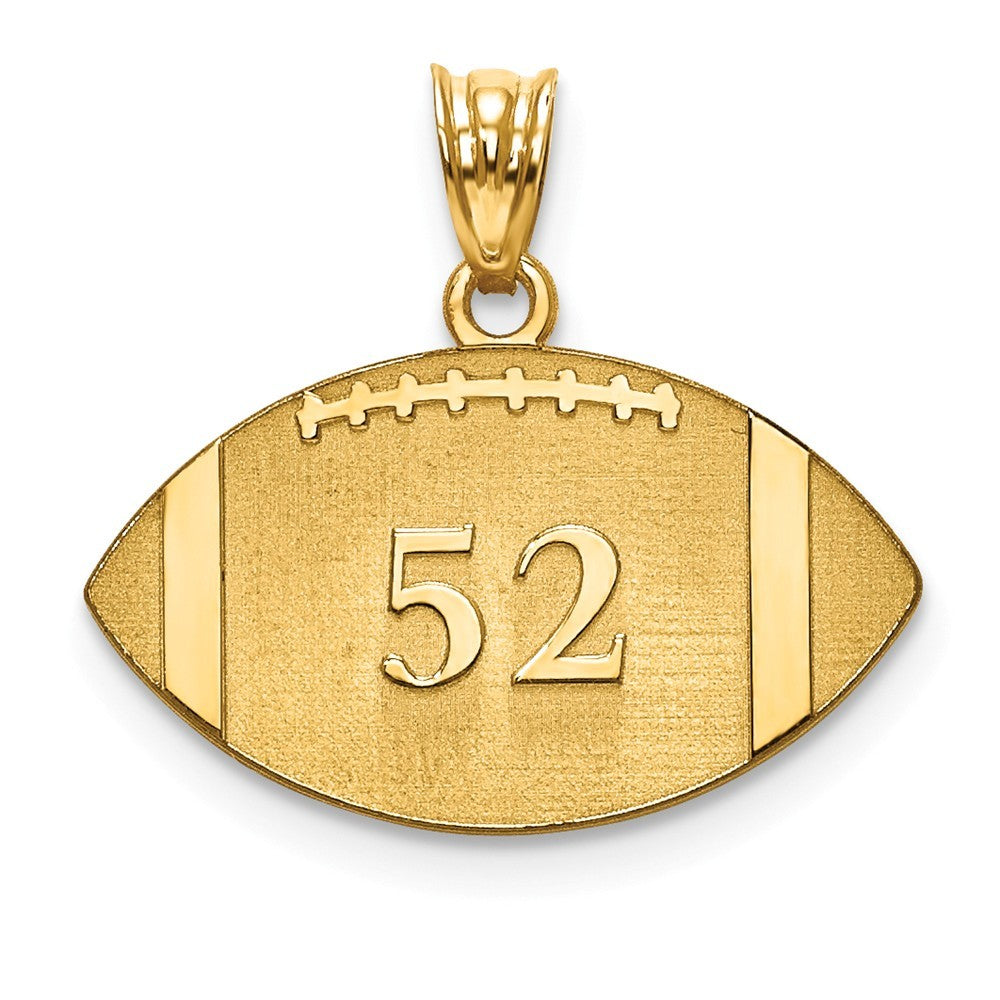 Gold Plated/SS Laser Football Number And Name Pendant-