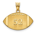 Load image into Gallery viewer, Gold Plated/SS Laser Football Number And Name Pendant-
