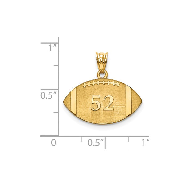 Gold Plated/SS Laser Football Number And Name Pendant-
