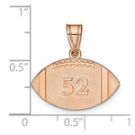 Load image into Gallery viewer, 14K Rose Gold Personalized Football Pendant
