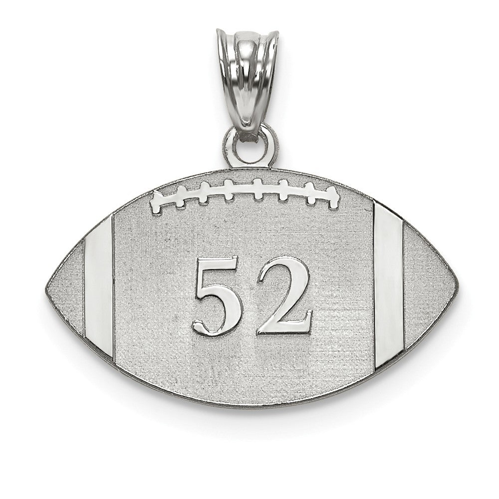 Sterling Silver Laser Football Number And Name Pendant-