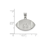 Load image into Gallery viewer, Sterling Silver Laser Football Number And Name Pendant-
