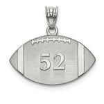 Load image into Gallery viewer, 14k White Gold Laser Football Number And Name Pendant-
