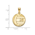Load image into Gallery viewer, Gold Plated/SS Laser Volleyball Number And Name Pendant-

