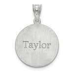 Load image into Gallery viewer, Sterling Silver Laser Volleyball Number And Name Pendant-
