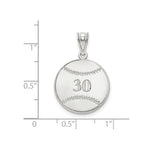 Load image into Gallery viewer, Sterling Silver Laser Baseball Number And Name Pendant-
