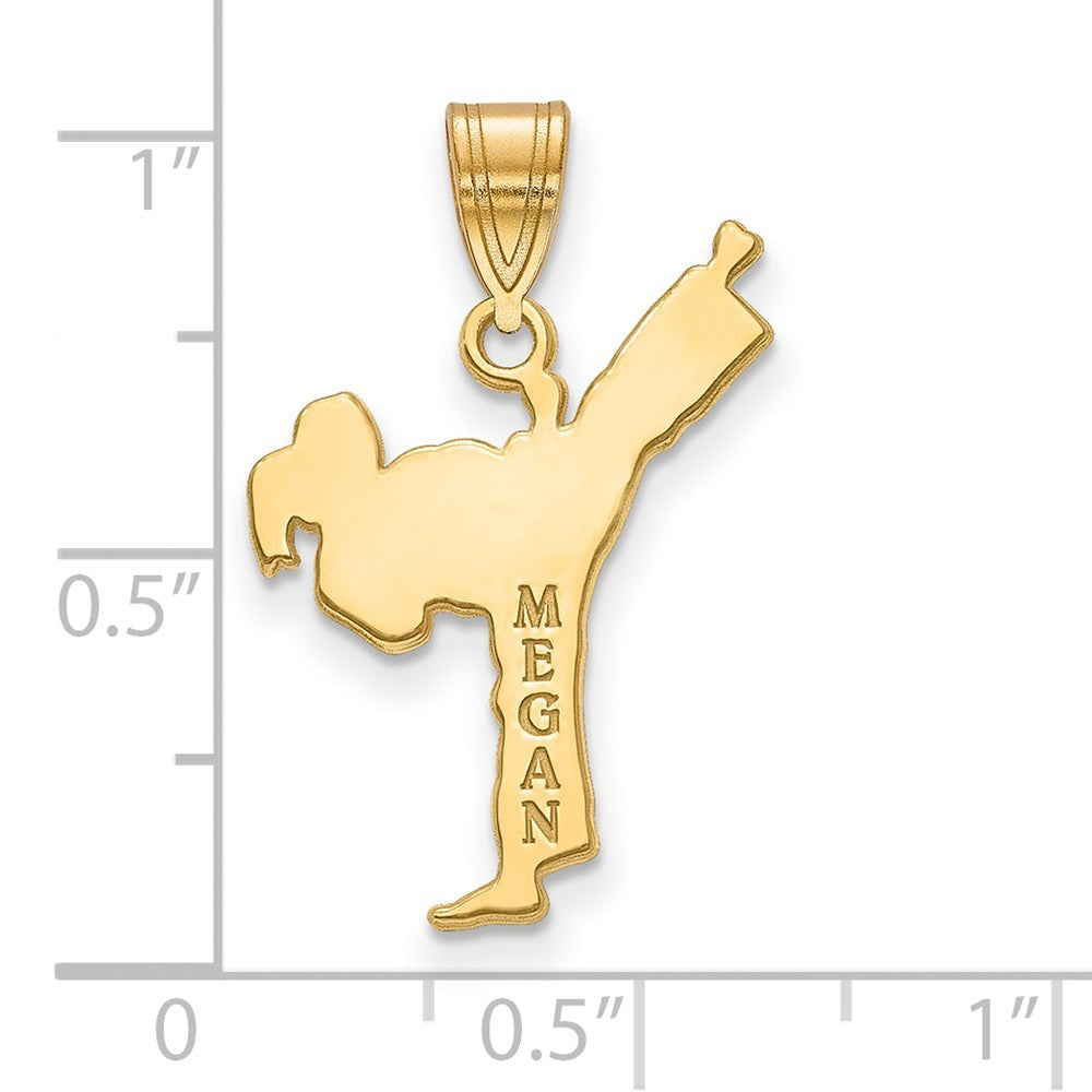 GP Laser Polished Name Karate Charm-