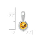 Load image into Gallery viewer, 14K White Gold 0.40-Carat Bezel set Round Citrine November Pendant
