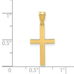 Load image into Gallery viewer, 14K Yellow Gold Polished Cross Pendant 25mm length

