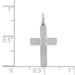 Load image into Gallery viewer, 14K White Gold Laser Designed Cross Pendant 22mm length

