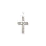 Load image into Gallery viewer, 14K White Gold Laser Designed Cross Pendant 22mm length
