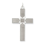 Load image into Gallery viewer, 14K White Gold Laser Designed Cross Pendant 40mm length
