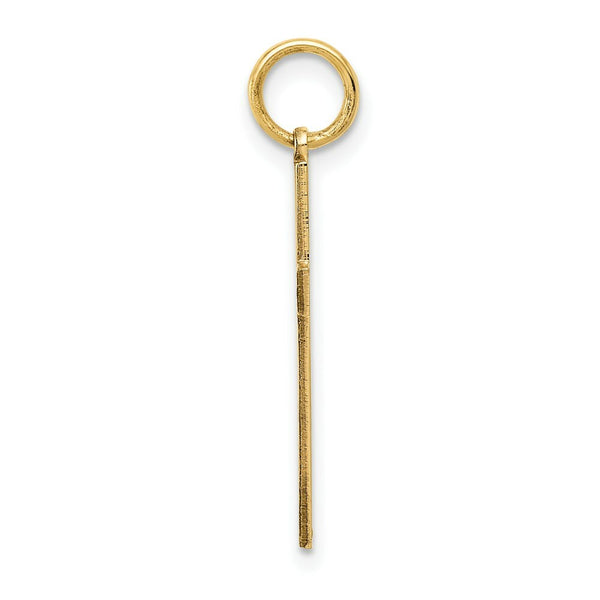 14K Yellow Gold Laser Designed Cross Pendant 26mm length