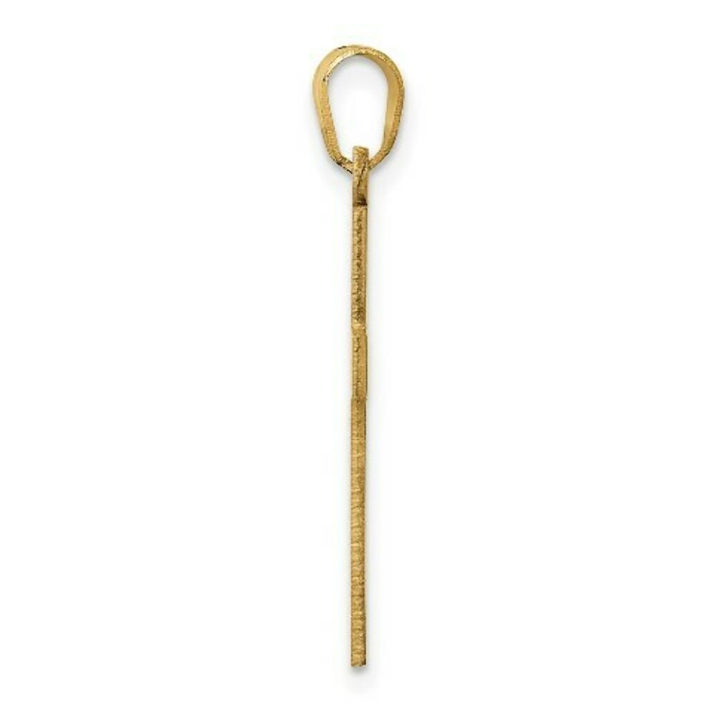 14K Yellow Gold Polished Cross Pendant 28mm length