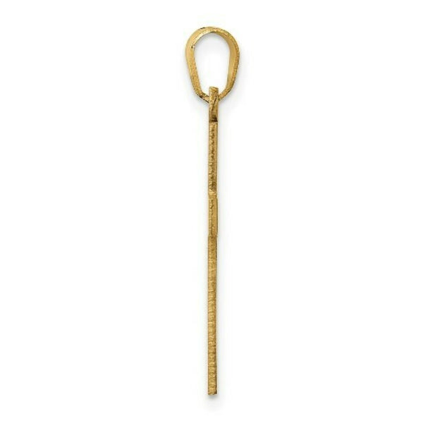 14K Yellow Gold Polished Cross Pendant 28mm length