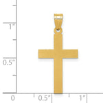 Load image into Gallery viewer, 14K Yellow Gold Polished Cross Pendant 28mm length

