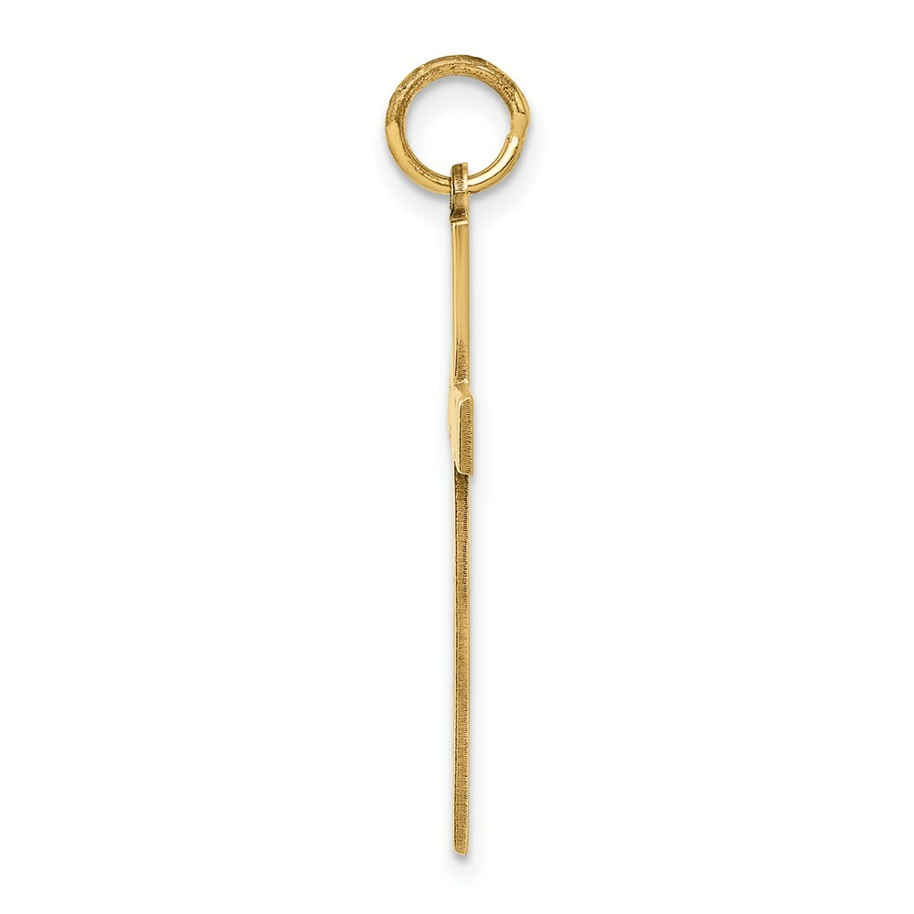 14K Yellow Gold Laser Designed Cross Pendant 32mm length