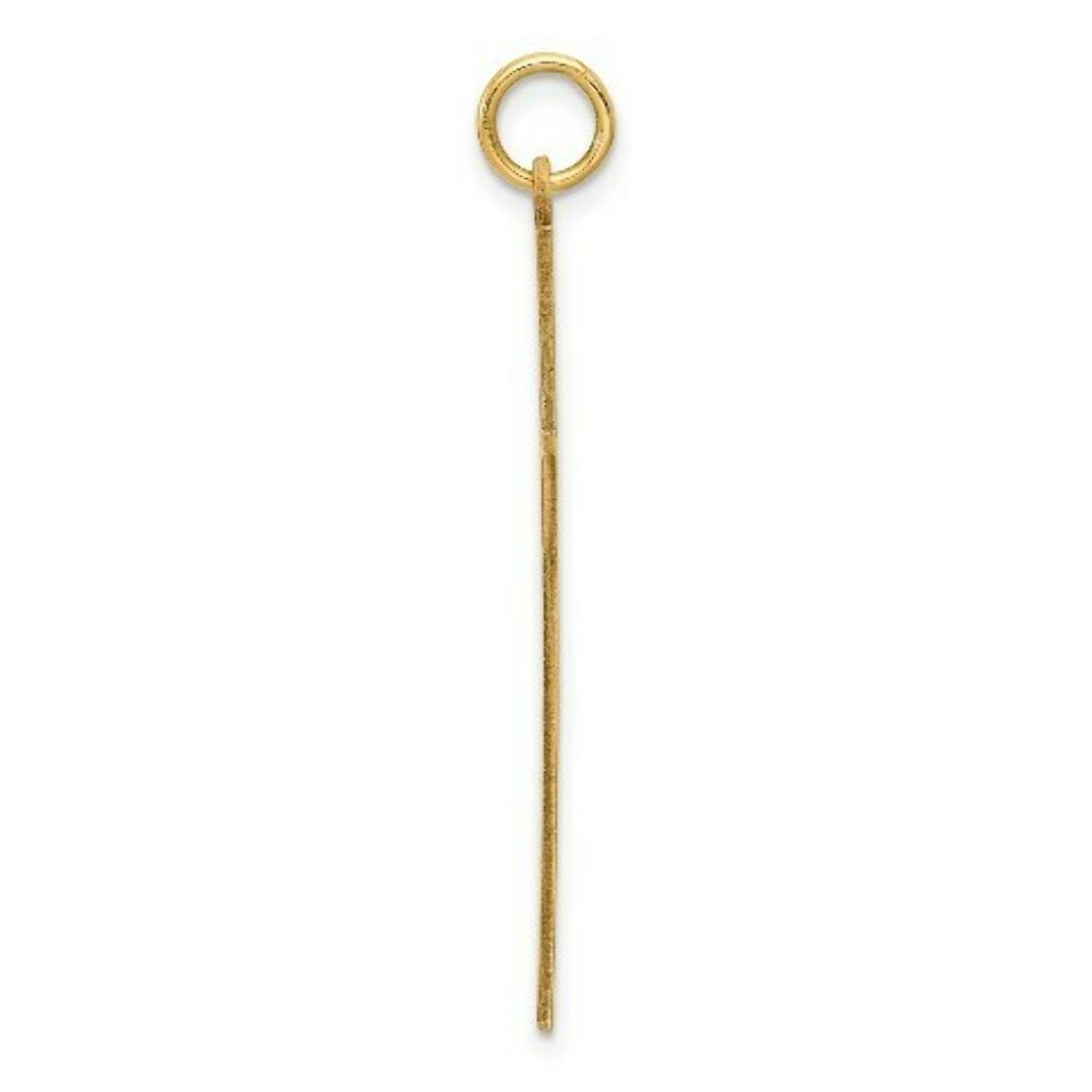 14K Yellow Gold Laser Designed Cross Pendant 40mm length