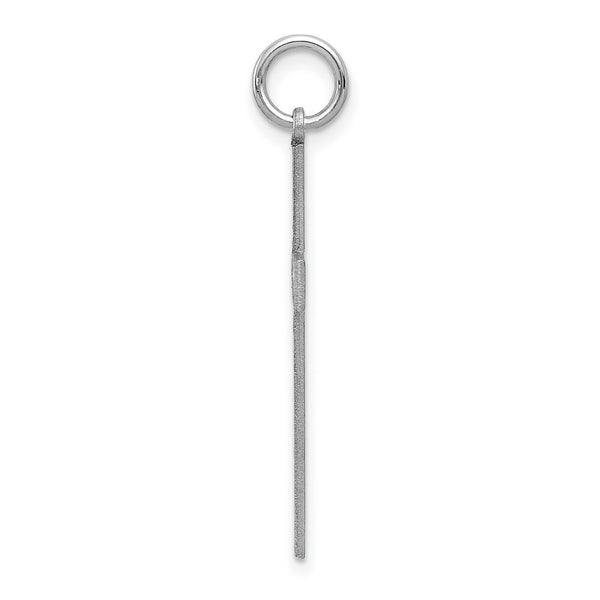 14K White Gold Laser Designed Cross Pendant 32mm length