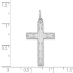 Load image into Gallery viewer, 14K White Gold Laser Designed Cross Pendant 32mm length
