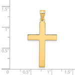 Load image into Gallery viewer, 14K Yellow Gold Polished Cross Pendant 35mm length
