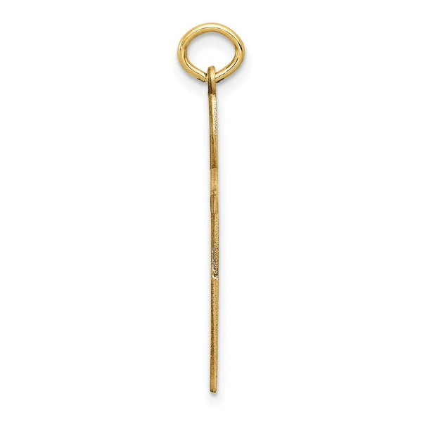 14K Yellow Gold Laser Designed Cross Pendant 31mm length