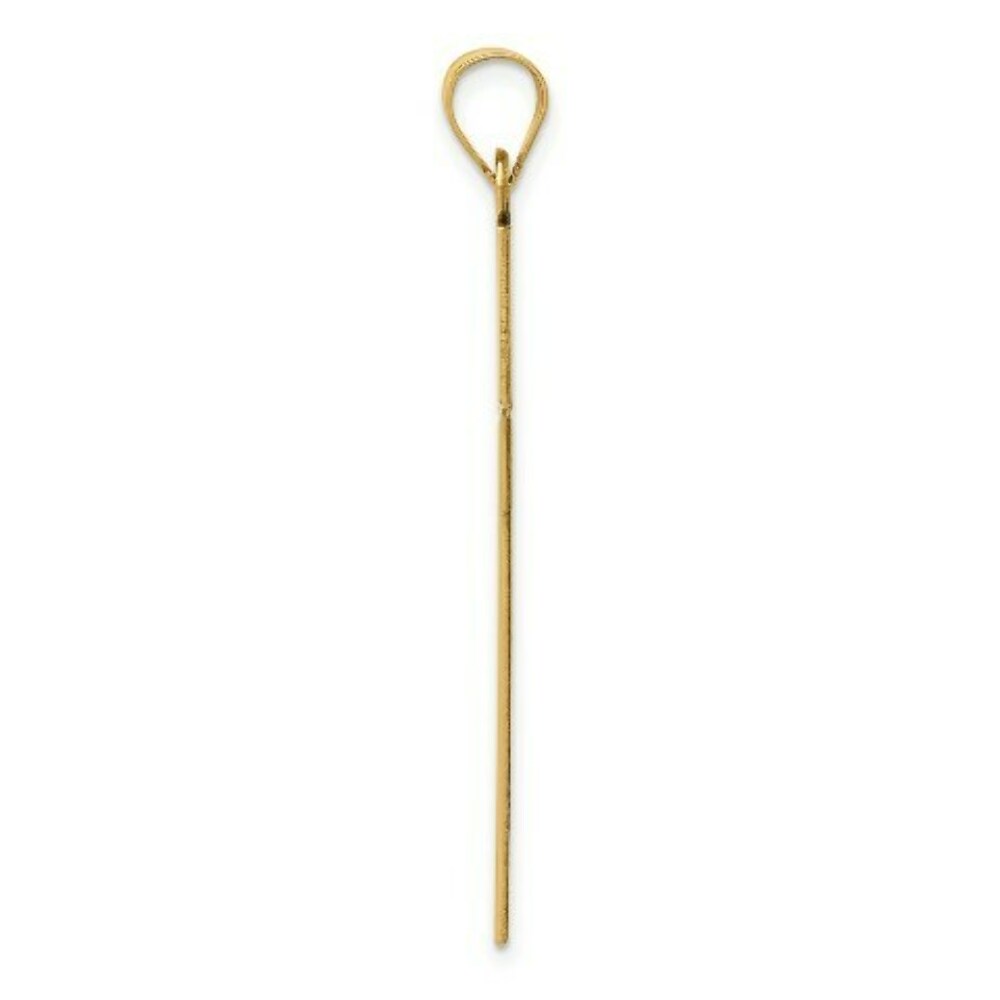 14K Yellow Gold Polished Cross Pendant 46mm length