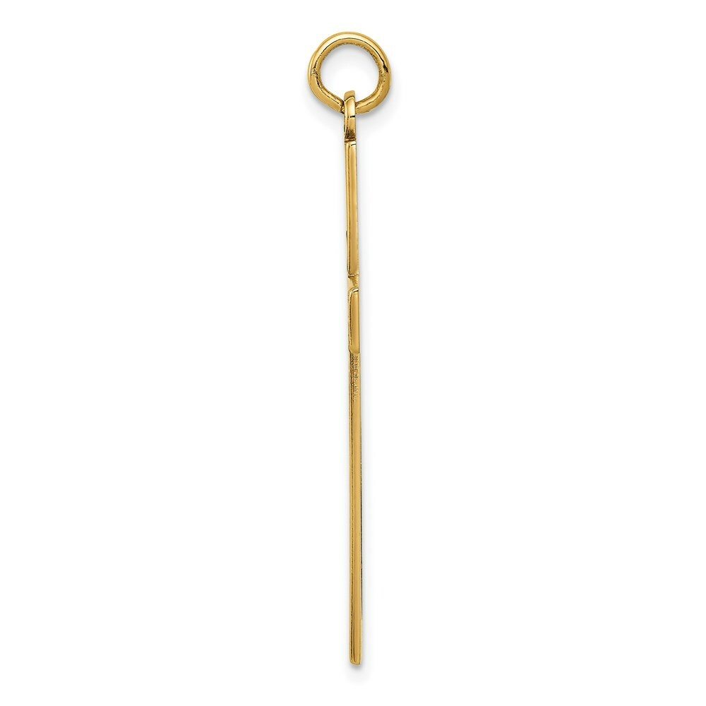14K Yellow Gold Laser Designed Cross Pendant 39mm length