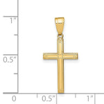 Load image into Gallery viewer, 14K Yellow Gold Solid Cross Pendant 25mm length
