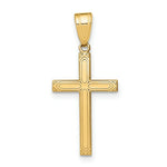 Load image into Gallery viewer, 14K Yellow Gold Solid Cross Pendant 25mm length
