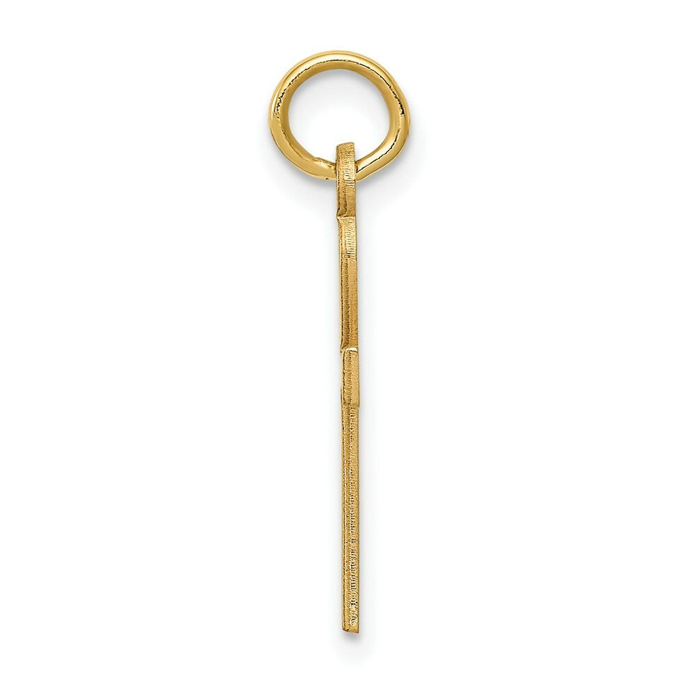 14K Yellow Gold Laser Designed Ankh Cross Charm
