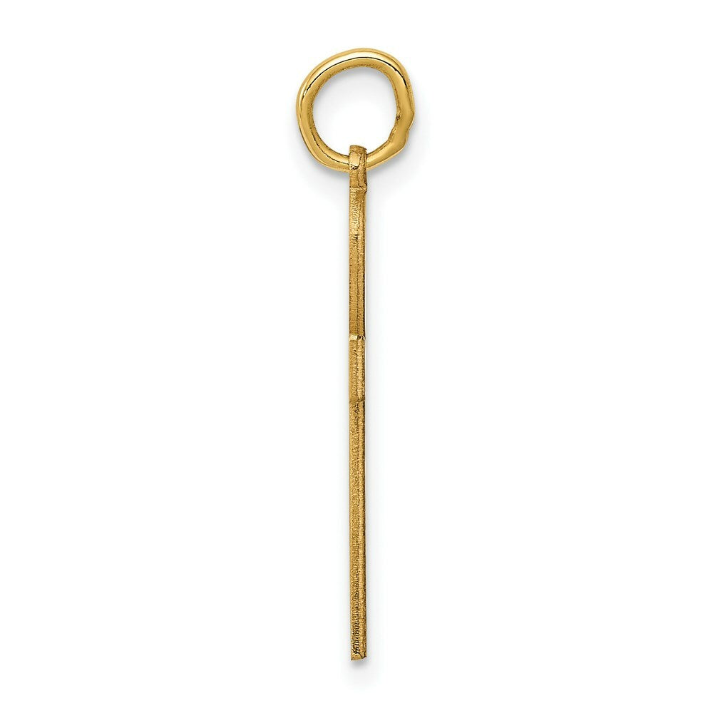 14K Yellow Gold Laser Designed Ankh Cross Charm