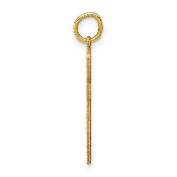 14K Yellow Gold Laser Designed Ankh Cross Charm