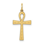 Load image into Gallery viewer, 14K Yellow Gold Laser Designed Ankh Cross Charm
